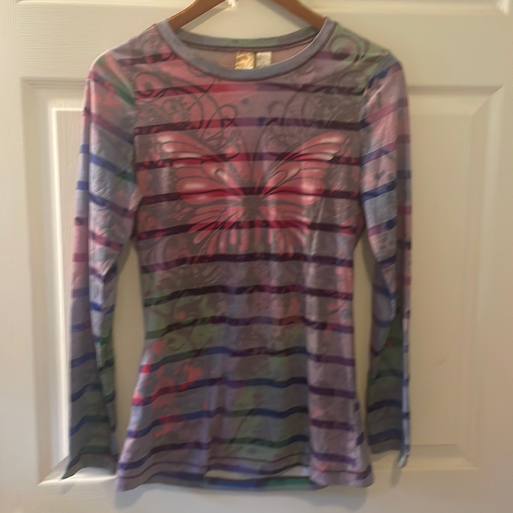 Spoiled large 65 cotton 35 polyester crew long sleeved top